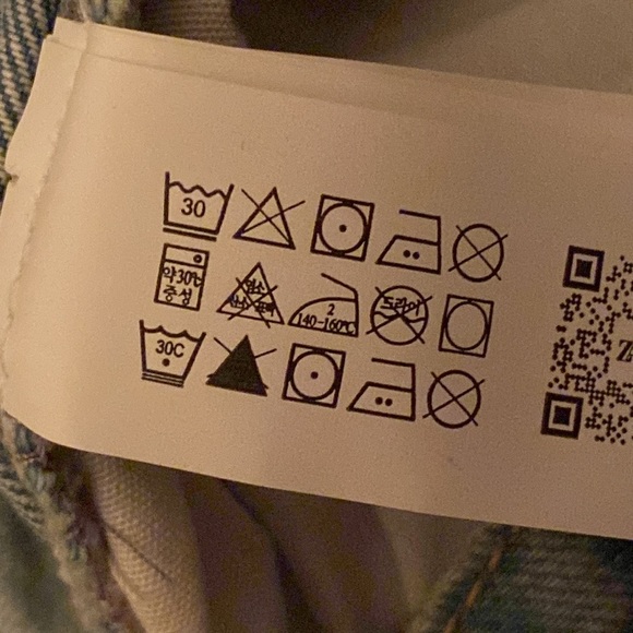 NWT. Zara Z1975 Pink Color Washed Effect Dyed Denim Jumpsuit. Size M. - Picture 14 of 14